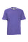 T-shirt en coton violet avec grand logo brodé