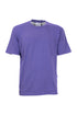T-shirt viola in cotone con logo grande ricamato