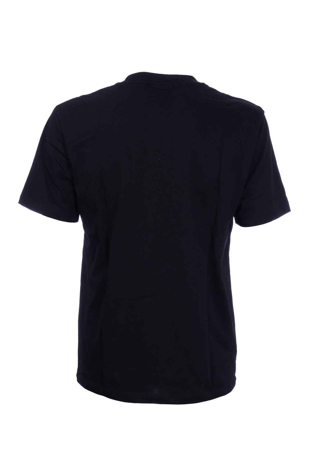 GAELLE T-shirt nera in cotone con logo grande stampato in contrasto - Mancinelli 1954