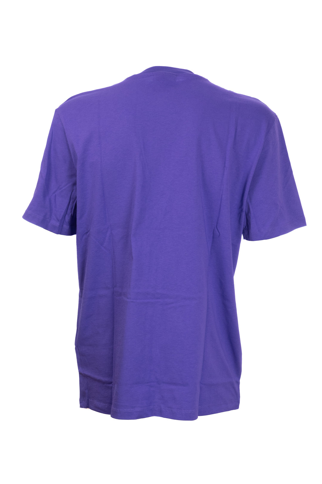 GAELLE T-shirt viola in cotone con logo grande stampato in contrasto - Mancinelli 1954