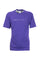 T-shirt viola in cotone con logo grande stampato in contrasto
