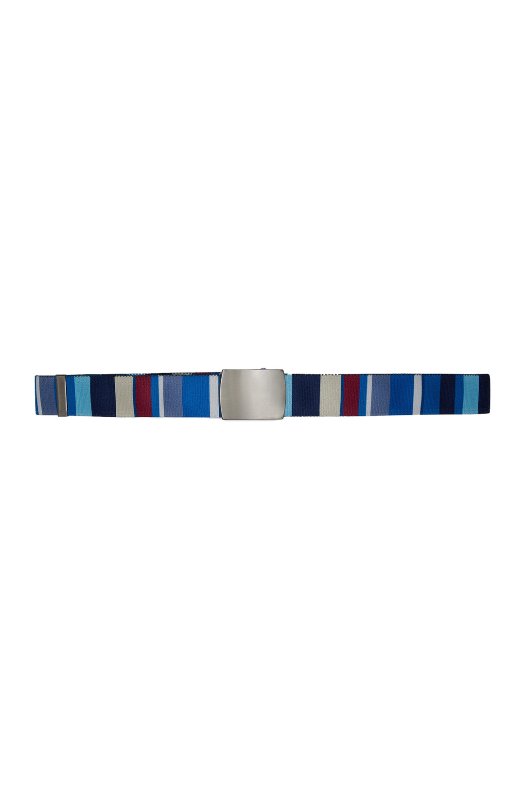 GALLO Cintura nastro elastica unisex blu royal righe multicolor - Mancinelli 1954