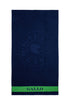 Serviette de plage unisexe bleu roi en coton avec logo coq