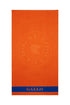 Serviette de plage unisexe en coton citrouille de couleur unie avec logo coq