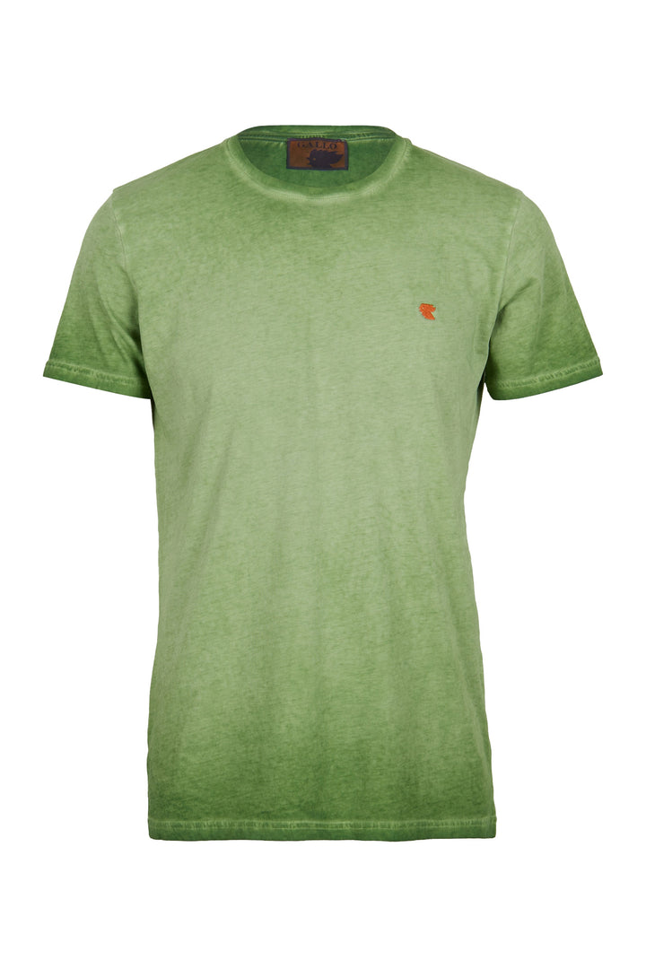 GALLO T-shirt cotone verde erba tinta unita - Mancinelli 1954