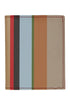 Biscuit multicolor striped leather unisex wallet