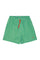 Green striped polyester swim shorts