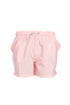 Pink seersucker striped swim shorts