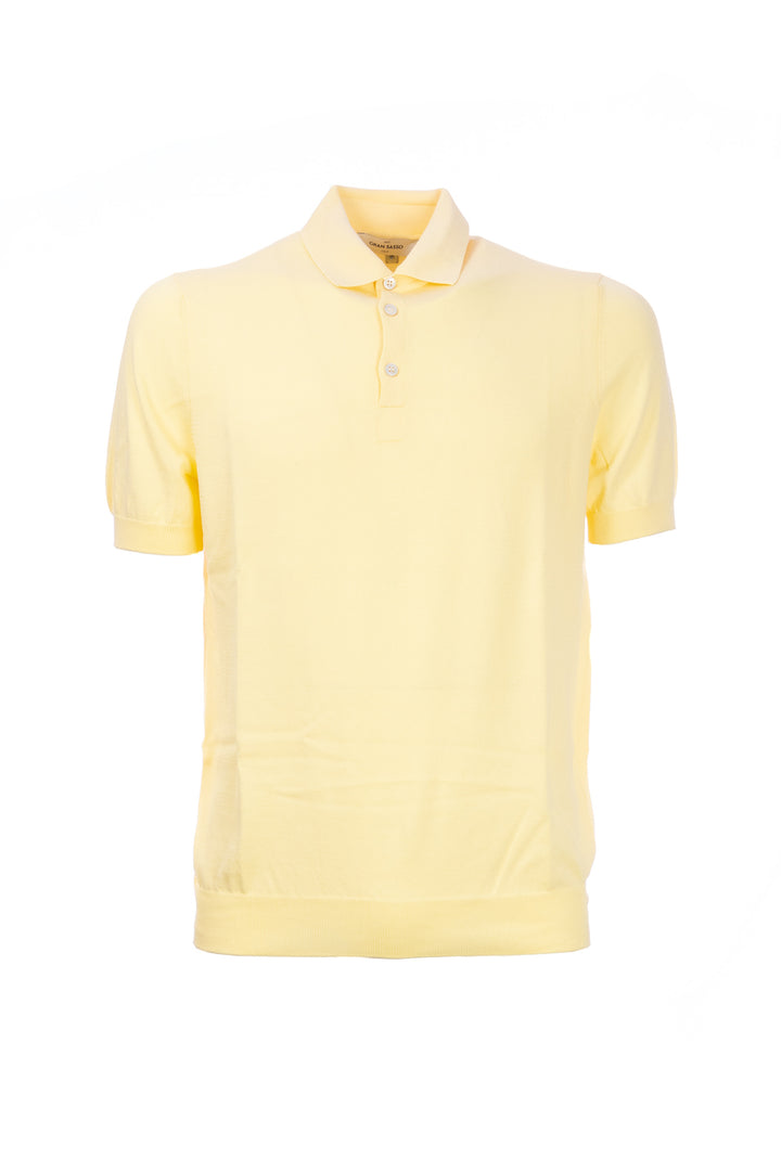 GRAN SASSO Polo vintage gialla in maglia fresh cotton - Mancinelli 1954