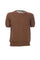 T-shirt vintage marron en maille de coton frais