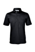 Black polo shirt in lisle cotton