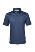Blue polo shirt in lisle cotton