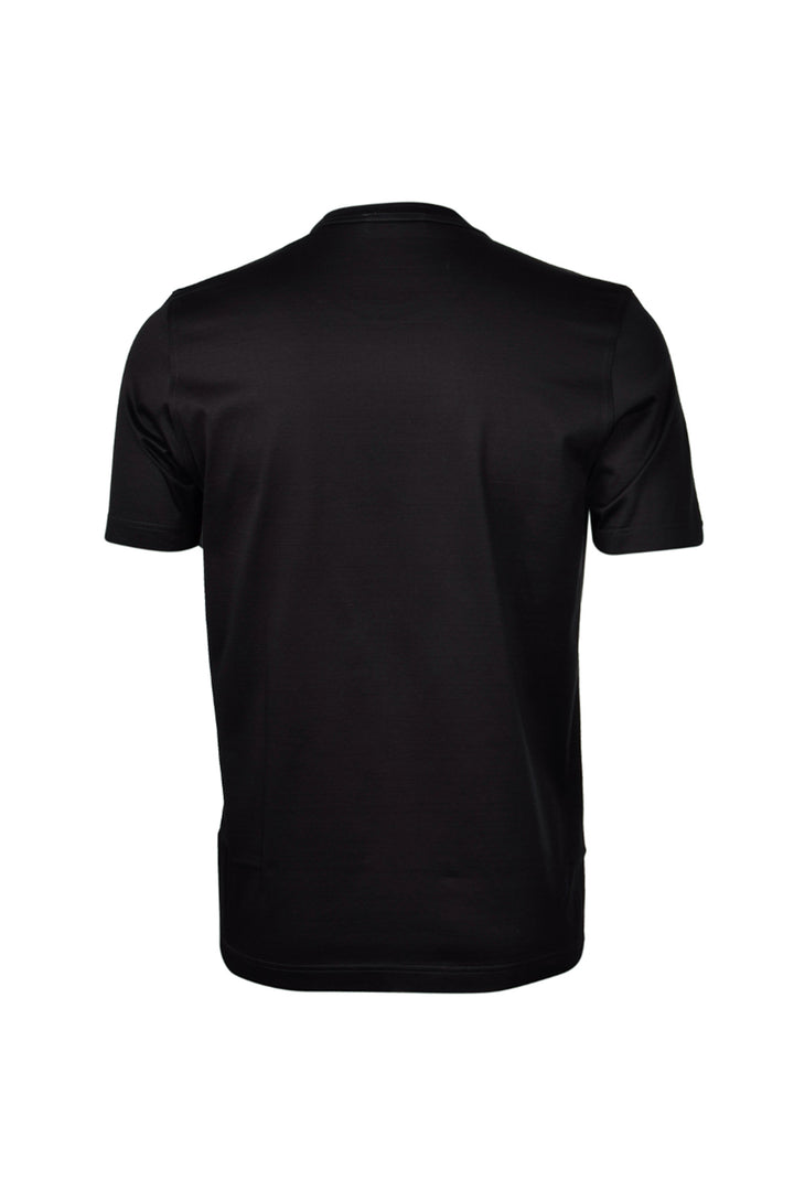 GRAN SASSO T-shirt nera in cotone filo di scozia - Mancinelli 1954