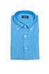 Chemise boutonnée bleu clair en lin