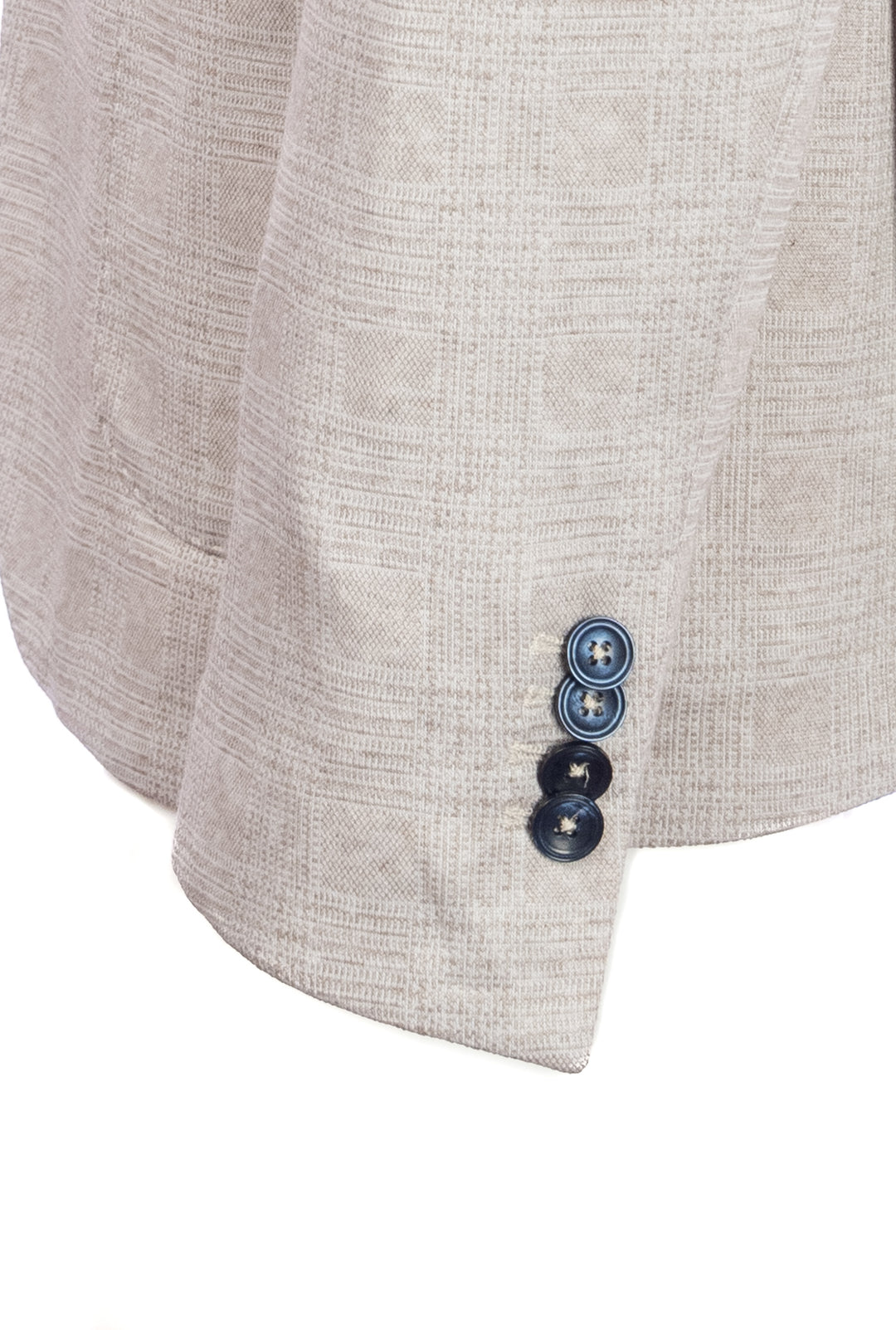 HDP Giacca beige due bottoni in tessuto leggero elasticizzato - Mancinelli 1954