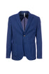 Blue two-button jacket in cotton blend