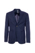 Dark blue jacket with two buttons in cotton blend