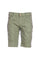Green five-pocket bermuda in lyocell and stretch cotton with patches