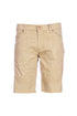Bermuda cinq poches sable en lyocell et coton stretch avec patchs