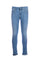 Jeans cinque tasche in denim stretch lavaggio chiaro con toppe