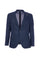 Two-button blue unlined jacket in cotton blend
