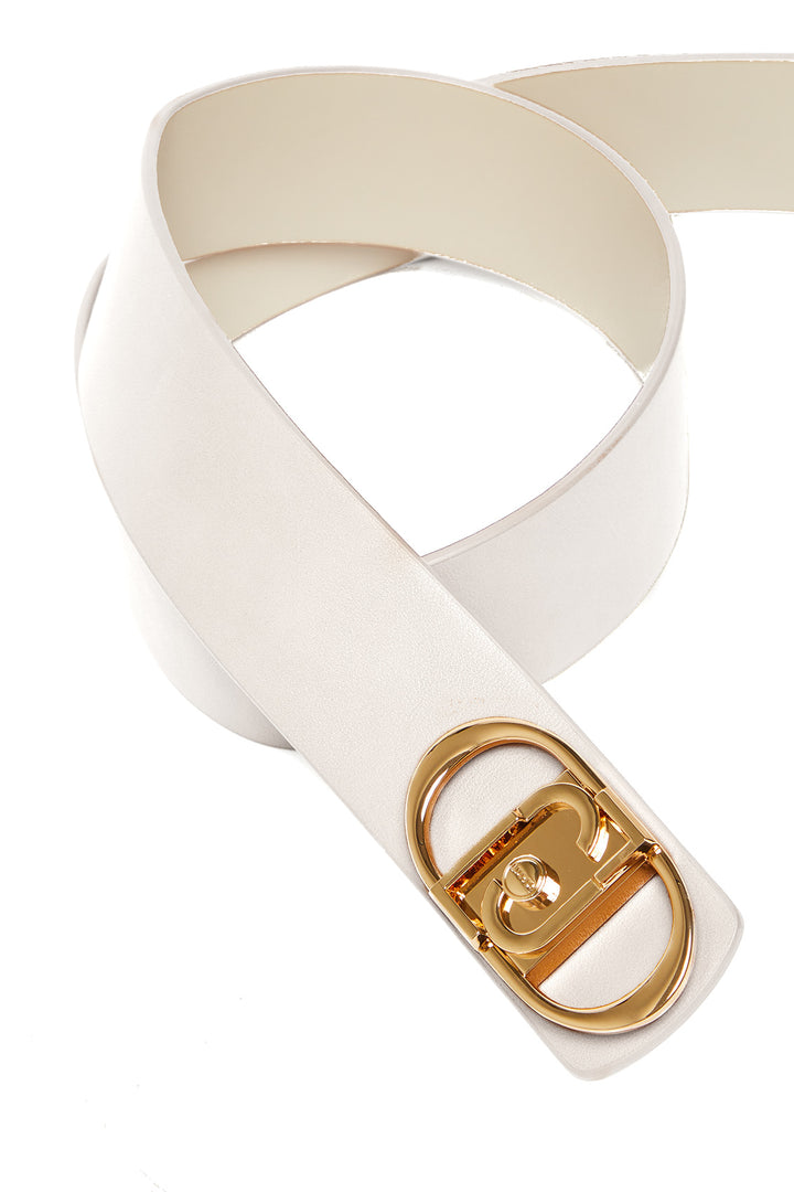 LIU JO Cintura bianca ecosostenibile con logo removibile - Mancinelli 1954