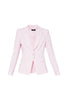 Pink cady crêpe blazer with peak lapels