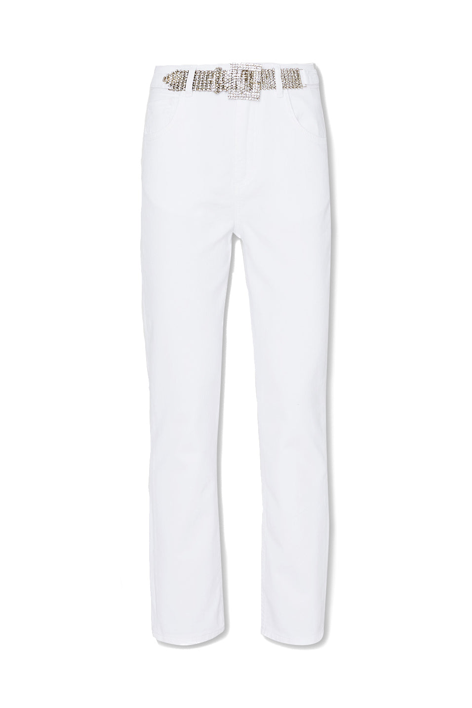 LIU JO Jeans straight Bottom Up bianchi in cotone con cintura - Mancinelli 1954
