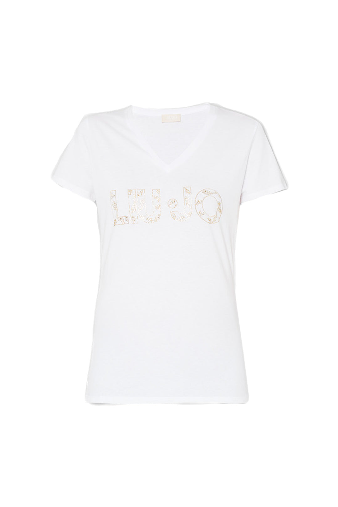 LIU JO T-shirt bianca ecosostenibile in cotone con logo - Mancinelli 1954