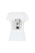 T-shirt bianca in cotone con stampa Phonebooth