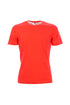 T-shirt rossa tinta unita in cotone