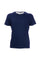 T-shirt uni bleu marine en coton