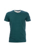 Solid color dark green cotton T-shirt
