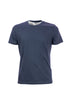 Solid color graphite blue T-shirt in cotton