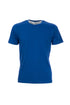 T-shirt blu tinta unita in cotone