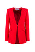 Red cady “BOBBY” jacket without lapels