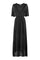 Long black “TIKO” dress in fancy stitch knit