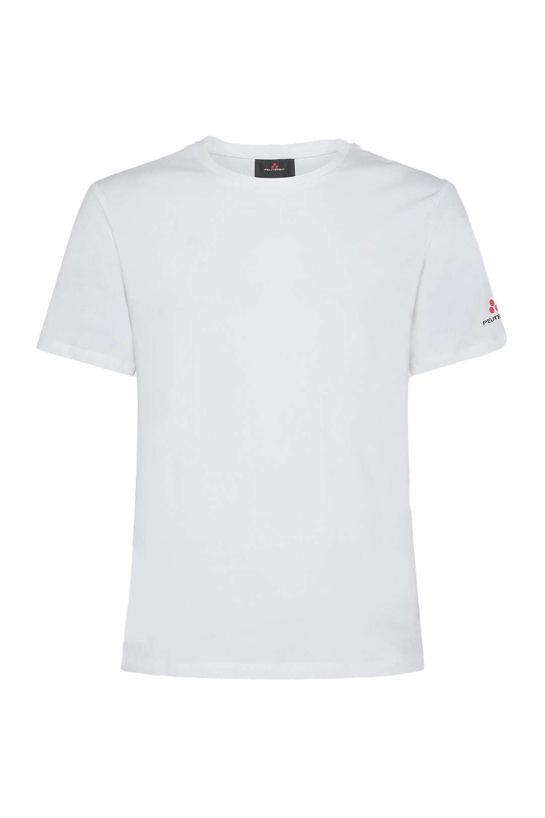 PEUTEREY T-shirt bianca in cotone con logo sulla manica - Mancinelli 1954