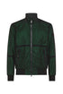 Superlight and semi-glossy eden green bomber jacket
