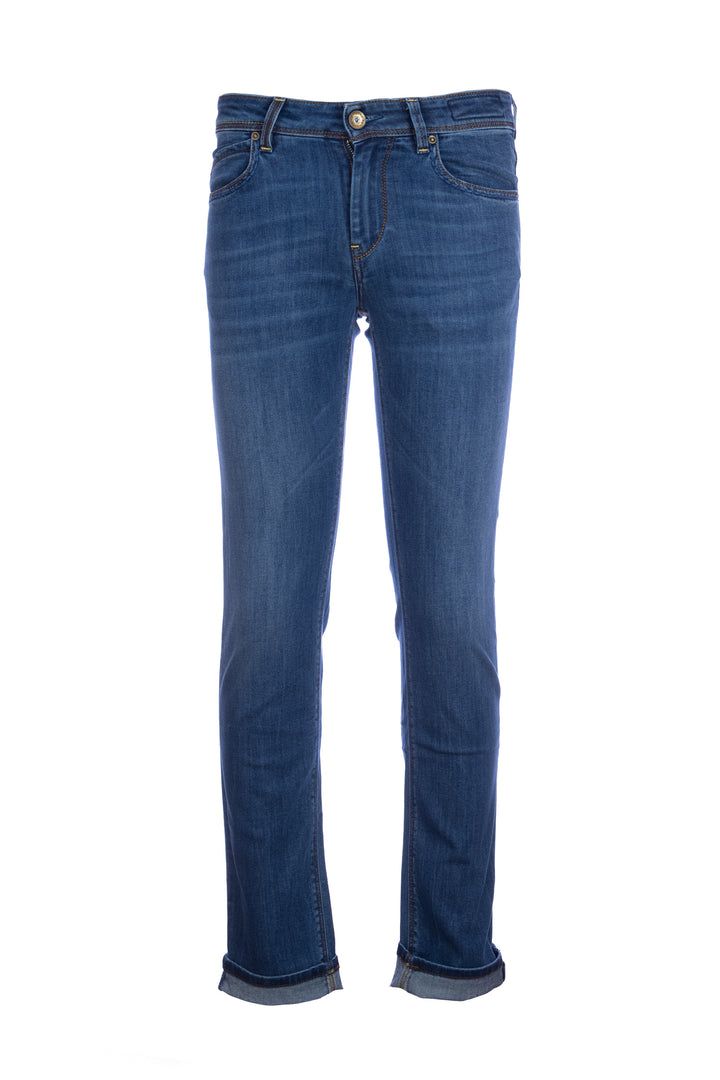 RE-HASH Jeans 5 tasche “RUBENS-Z” in denim stretch lavaggio medio - Mancinelli 1954