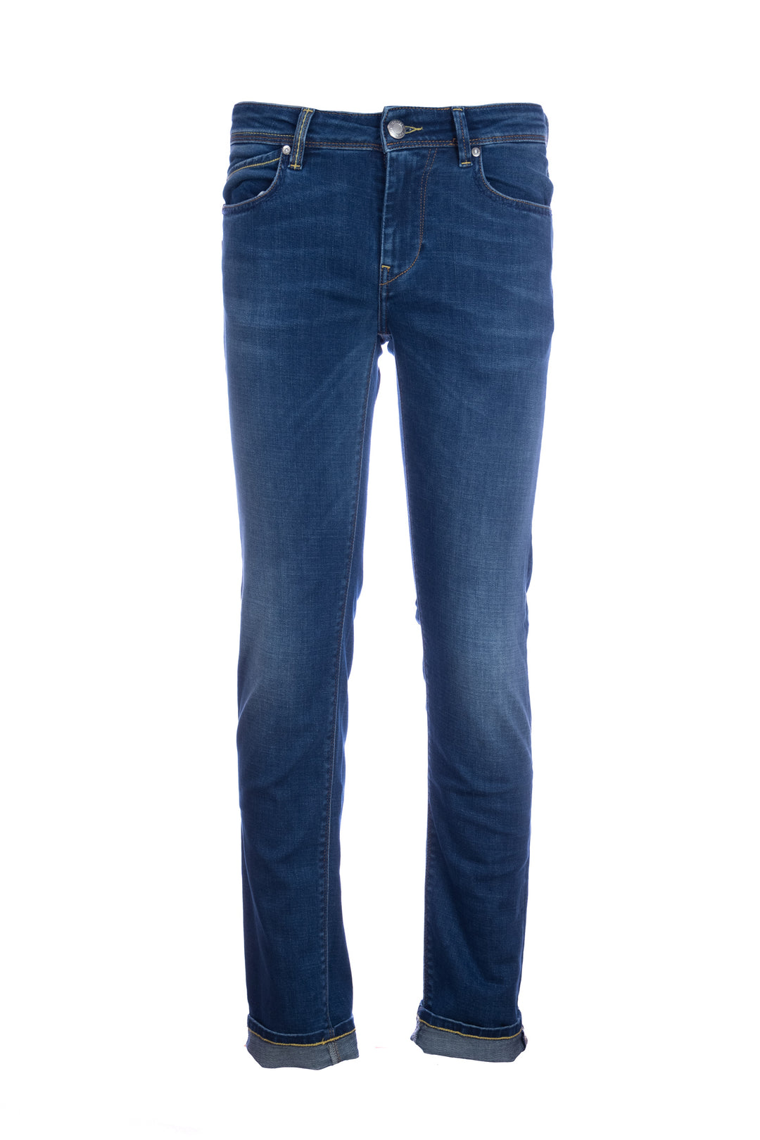 RE-HASH Jeans 5 tasche “RUBENS-Z” in denim stretch lavaggio medio 9oz - Mancinelli 1954