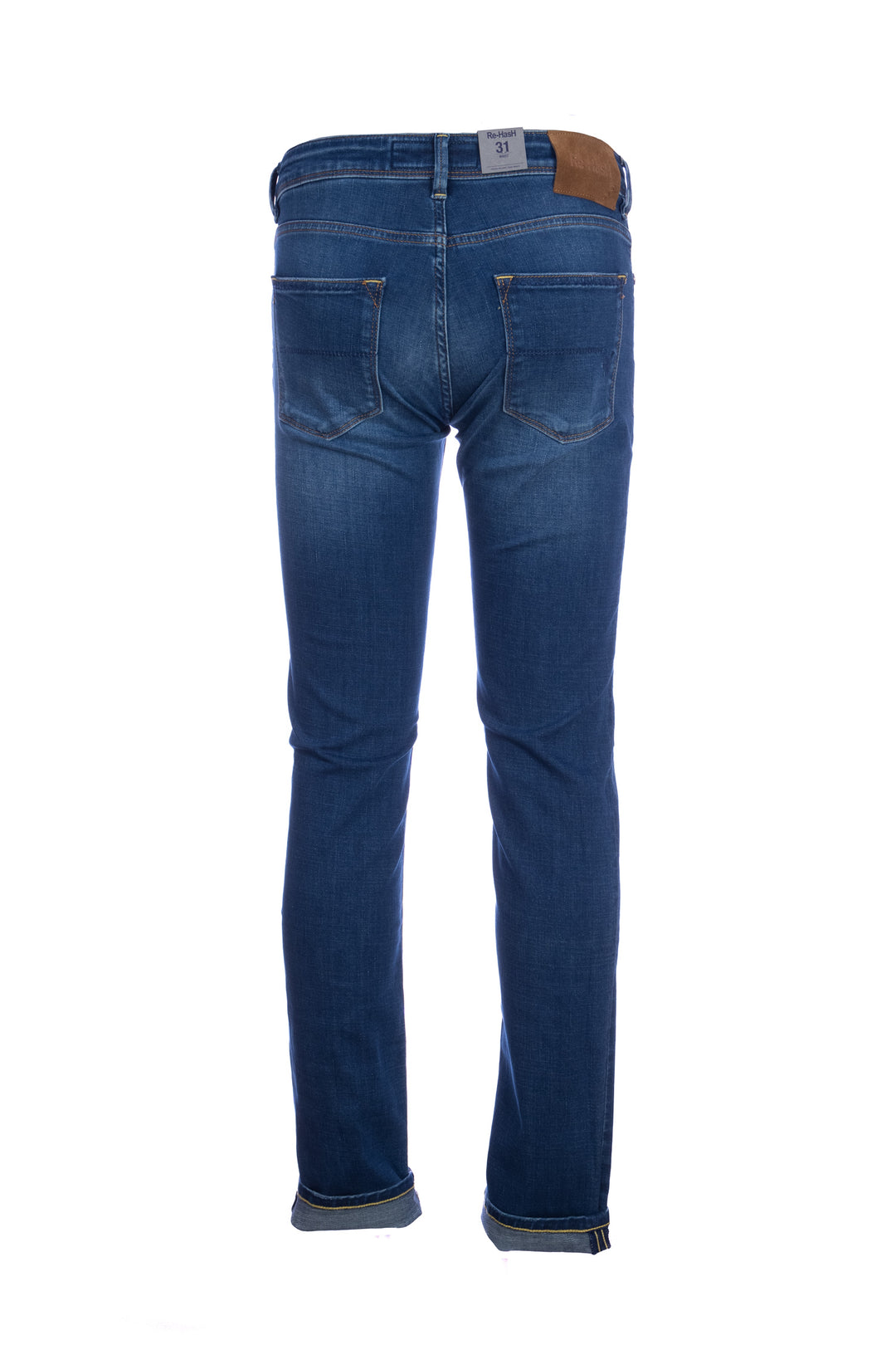 RE-HASH Jeans 5 tasche “RUBENS-Z” in denim stretch lavaggio medio 9oz - Mancinelli 1954