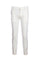 Pantalone chinos “MUCHA” bianco in cotone tencel con risvolto
