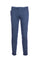 Pantalone chinos “MUCHA10” blu avio in cotone tencel con risvolto