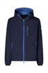 DAVID two-layer navy blue waterproof jacket with hood