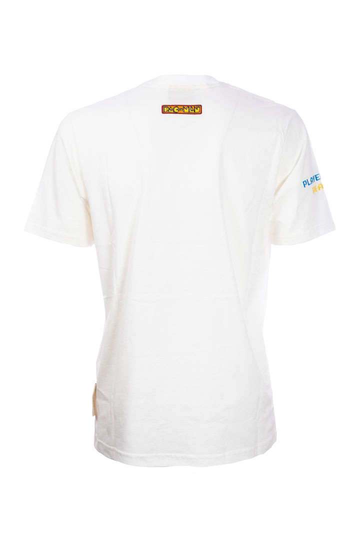 TEMATICO T-shirt panna in cotone con stampa fantasmi Pac-Man - Mancinelli 1954