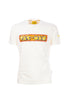 T-shirt panna in cotone con stampa logo Pac-Man