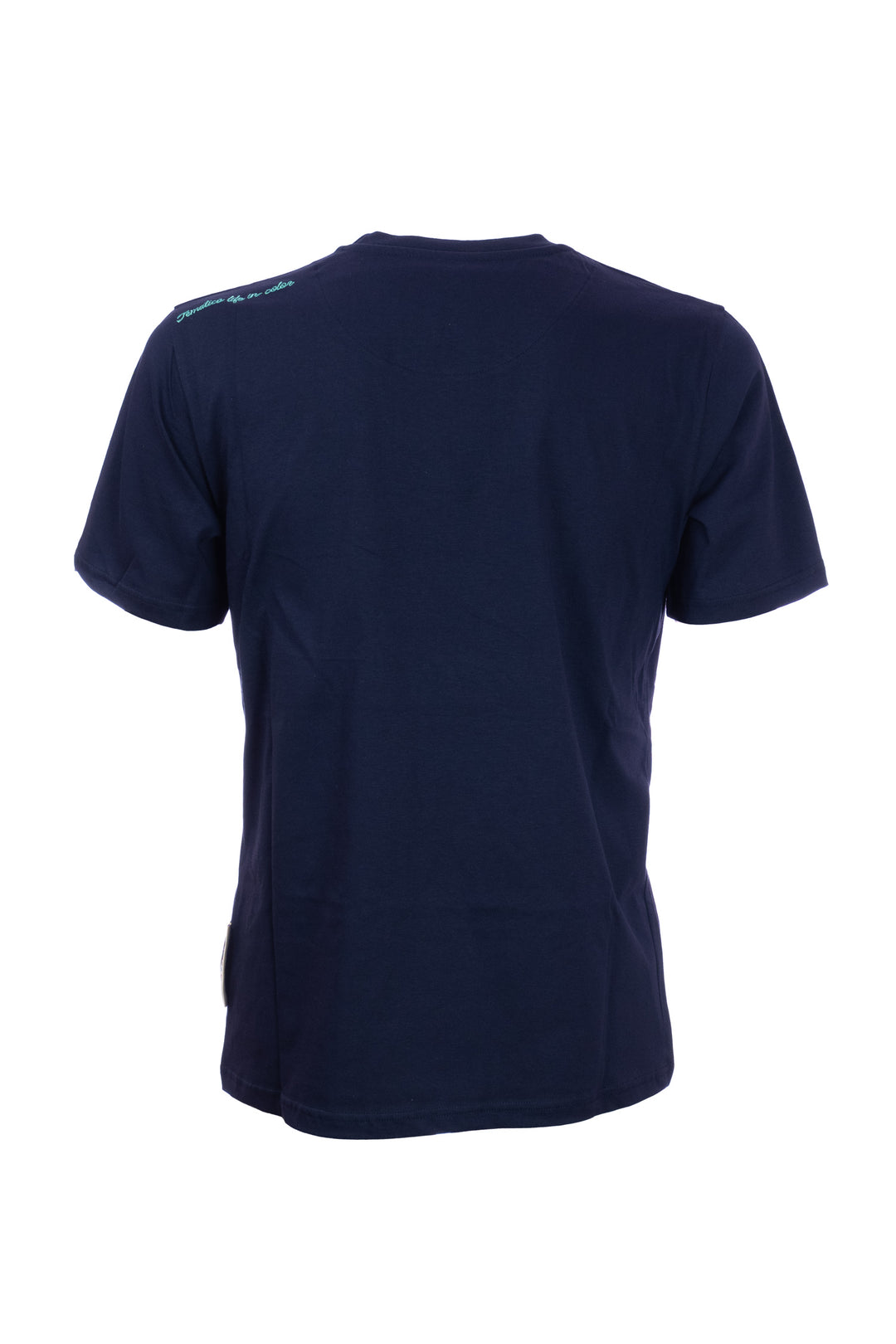TEMATICO T-shirt blu navy in cotone con ricamo Panda sul petto - Mancinelli 1954