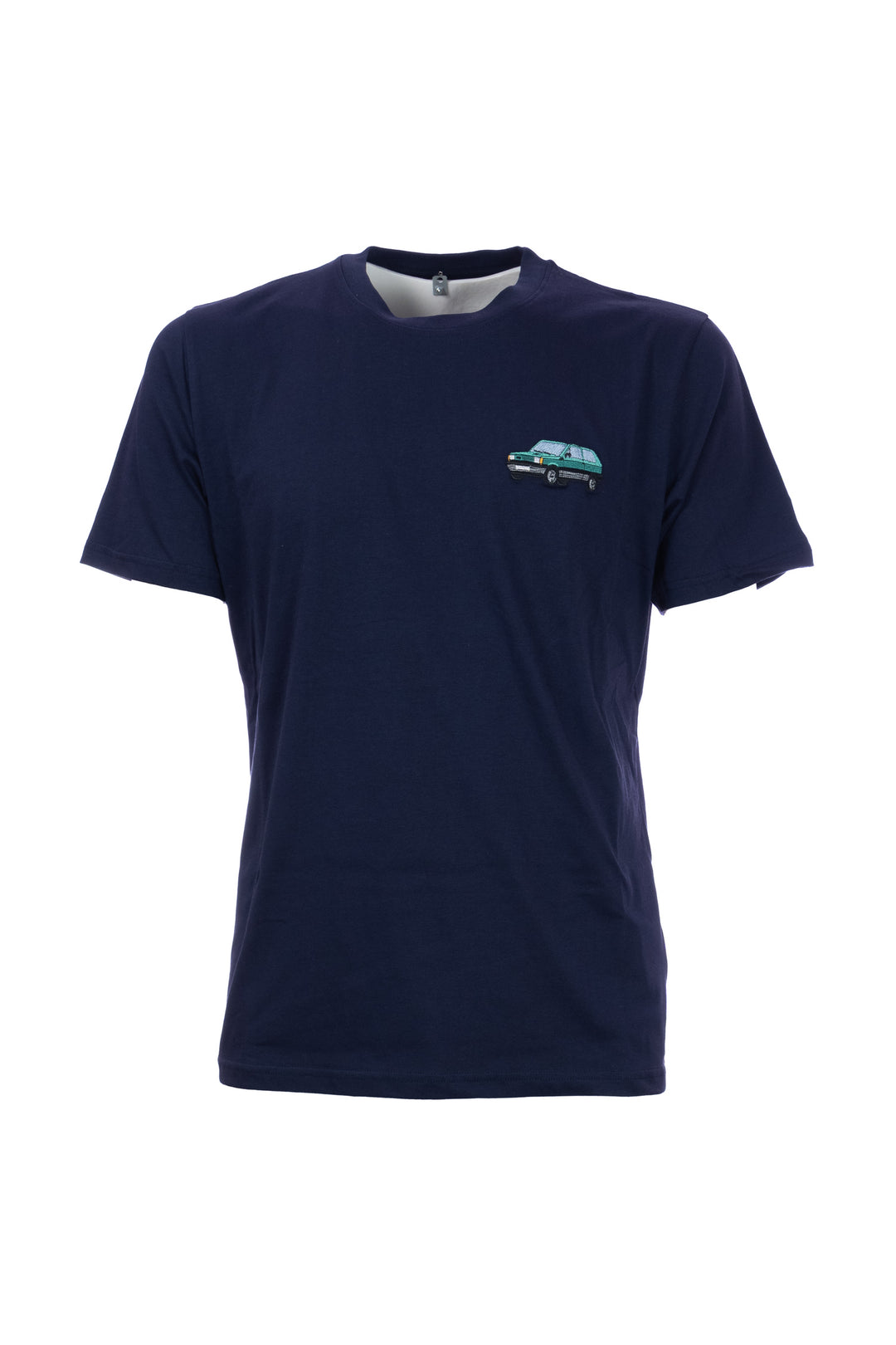 TEMATICO T-shirt blu navy in cotone con ricamo Panda sul petto - Mancinelli 1954