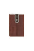Brown leather wallet with removable card mechanism
